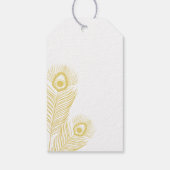 エレガント金ゴールドピーコック結婚の感謝のギフトラベル ギフトタグ (裏面)