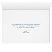 エレガント金ゴールドピーコ結婚ックサンキューカード (内部横(下))