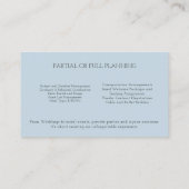 エレガント金ゴールドフィリ結婚グリーピンクイベントプランナー 名刺 (裏面)