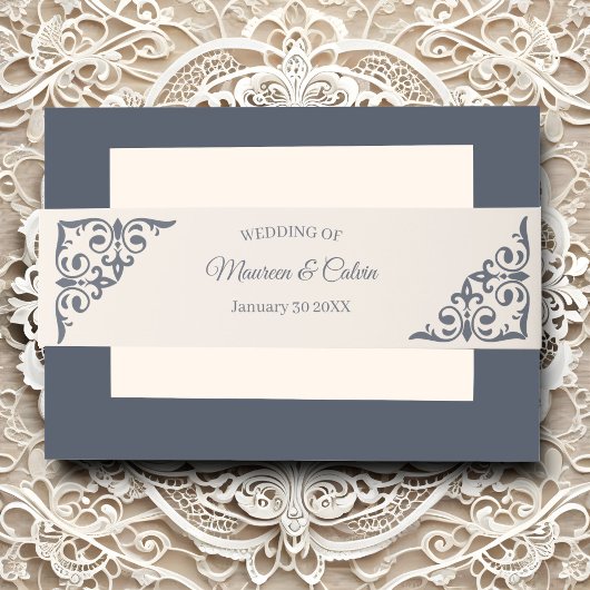 エレガント金ゴールドフィリ結婚グリー 招待状ベリーバンド