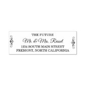 エレガント金ゴールドフィ結婚リグリー差出人住所 セルフインキングスタンプ (デザイン)