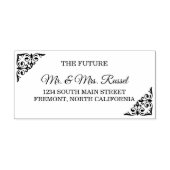 エレガント金ゴールドフィ結婚リグリー差出人住所 ラバースタンプ (インプリント)