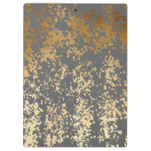 エレガント金ゴールドフェイクと灰色の筆跡 クリップボード (裏面)