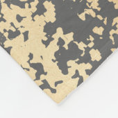 エレガント金ゴールドフェイクと灰色の筆跡 フリースブランケット (角)