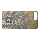 エレガント金ゴールドフェイクと灰色の筆跡 Case-Mate iPhoneケース (裏面(横))