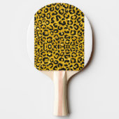 エレガント金ゴールドフェイクグリッターアニマルプリント3Dモノグラム 卓球ラケット (裏面)