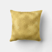 エレガント金ゴールドフェイクグリッターブラックダイヤモンドモノグラム クッション (裏面)