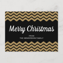 エレガント金ゴールドフェイクグリッターメリークリスマス