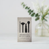 エレガント金ゴールドフェイクグリッター化粧設定 名刺 (スタンド正面)