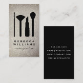 エレガント金ゴールドフェイクグリッター化粧設定 名刺 (正面/裏面)