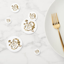 エレガント金ゴールドフェイクサンタクロース神父クリスマス コンフェッティ