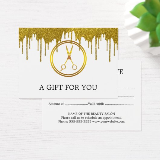 エレガント金ゴールドフェイクサークルシザーグリッタードリップ (デスク)