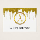 エレガント金ゴールドフェイクサークルシザーグリッタードリップ (正面)