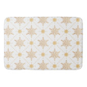 エレガント金ゴールドフェイクスノーフレーク バスマット (正面)