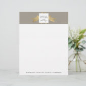 エレガント金ゴールドフェイクドラゴンフライデュオオンタウペ レターヘッド (スタンド正面)