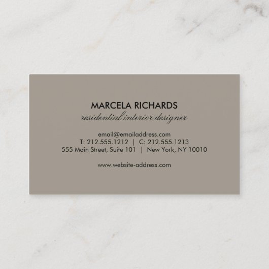 エレガント金ゴールドフェイクドラゴンフライデュオオンタウペ 名刺 (裏面)