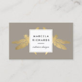 エレガント金ゴールドフェイクドラゴンフライデュオオンタウペ 名刺 (正面)