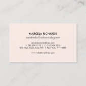 エレガント金ゴールドフェイクドラゴンフライ・デュオ・オン・ピンク 名刺 (裏面)