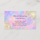 エレガント金ゴールドフェイクホログラフィックアイブラッシュアイブロースパ 名刺 (裏面)