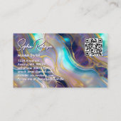 エレガント金ゴールドフェイク及びオパール・ストーン・ビジネス・カード 割引カード (裏面)