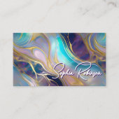 エレガント金ゴールドフェイク及びオパール・ストーン・ビジネス・カード 割引カード (正面)