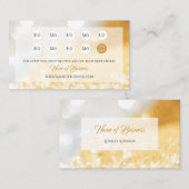 エレガント金ゴールドフェイク及び銀《写真》ぼけ味パンチロイヤリティ ロイヤリティカード (正面/裏面)