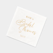 エレガント金ゴールドフォイル文字ブライダルシャワーパーティー 箔ナプキン (左)