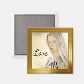 エレガント金ゴールドフォトフレーム マグネット (正面/裏面)
