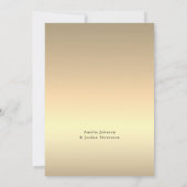 エレガント金ゴールドフォト婚約パーティ招待状 招待状 (裏面)