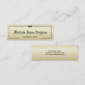エレガント金ゴールドフォーマル卒業名カードの挿入 コーリングカード (正面/裏面)