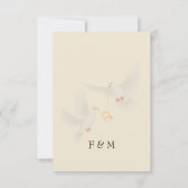 エレガント金ゴールドフォーマル結婚高級 出欠カード (裏面)