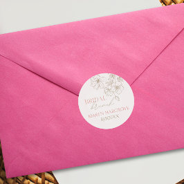 エレガント金ゴールドフラワーブライダルブランチブライダルシャワー ラベル