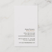 エレガント金ゴールドフラワーモチーフイベントプランナーブラック 名刺 (裏面)