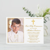 エレガント金ゴールドフレームの最初の共有写真 招待状 (スタンド正面)