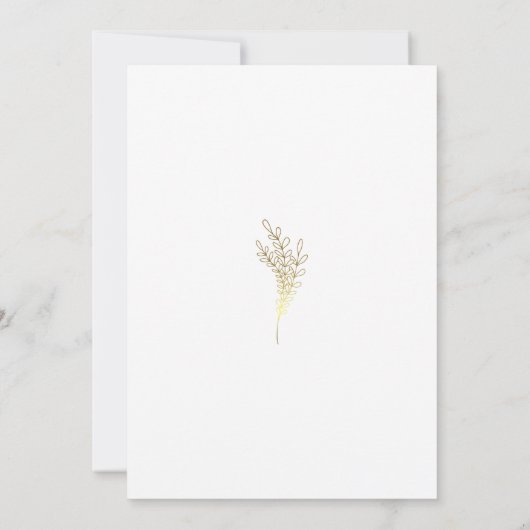 エレガント金ゴールドフレームほこりっぽいバラ写真結婚の セーブザデート (裏面)