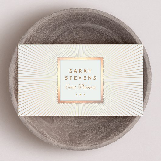 エレガント金ゴールドフレームイベントプランナーグラマラス 名刺