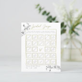 エレガント金ゴールドフレームオーキッドブライダルシャワービンゴゲーム (スタンド正面)