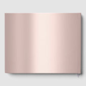 エレガント金ゴールドフレームバラ結婚金ゴールド ゲストブック (裏面)