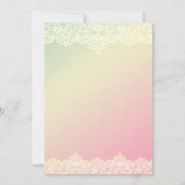 エレガント金ゴールドフレームレース除グラデーション去パーティー 招待状 (裏面)