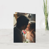 エレガント金ゴールドフレーム結婚式招待状 招待状 (裏面)