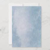 エレガント金ゴールドフレーム緑豊かな結婚青 招待状 (裏面)