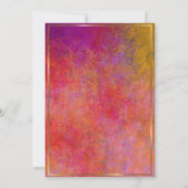 エレガント金ゴールドフレーム60th誕生日ディナー招待状 招待状 (裏面)