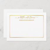 エレガント金ゴールドフレーム – サイズを選択 – パーソナライズされた ノートカード (正面/裏面)