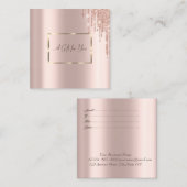 エレガント金ゴールドフレーム、バラ金ゴールドグリッタードライブ 割引カード (正面/裏面)