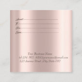 エレガント金ゴールドフレーム、バラ金ゴールドグリッタードライブ 割引カード (裏面)