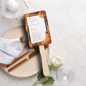 エレガント金ゴールドフレ素朴ーム結婚式 プログラム ハンドファン