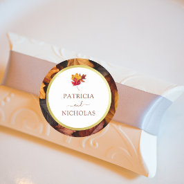 エレガント金ゴールドフレ素朴ーム&秋チャーム結婚ズ ラウンドシール