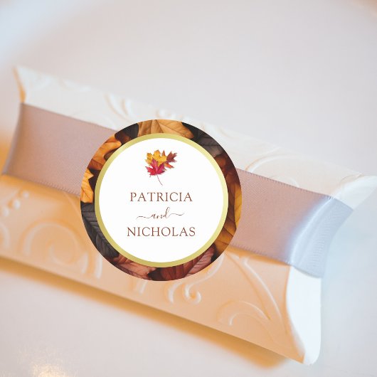 エレガント金ゴールドフレ素朴ーム&秋チャーム結婚ズ ラウンドシール