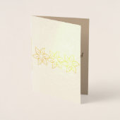 エレガント金ゴールドフローラのスタイル設定が実在良い 箔カード (正面)