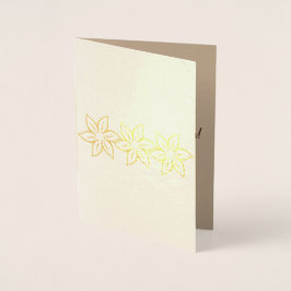 エレガント金ゴールドフローラのスタイル設定が実在良い 箔カード